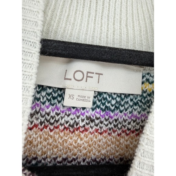 LOFT Multicolor Patterned Sweater - Picture 5 of 9